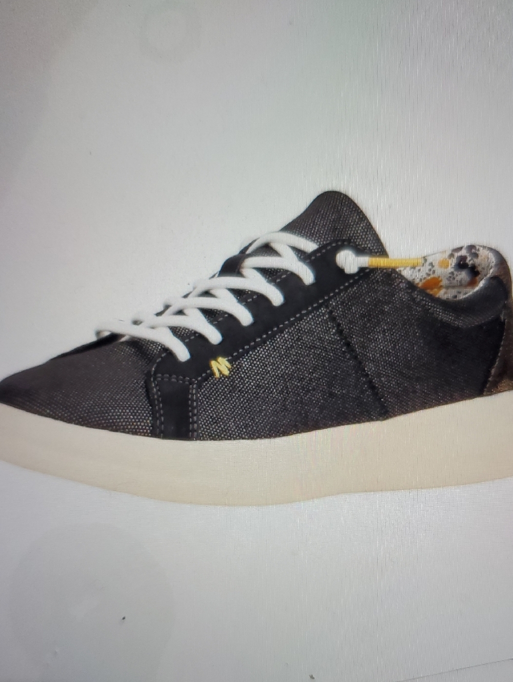 HEY DUDE Karina Shimmer Women's Black Canvas Slip On Sneakers Size 8